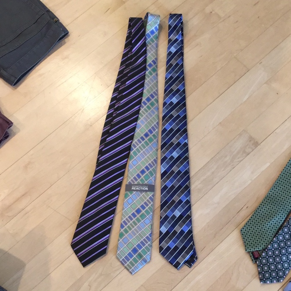 Three men’s Kenneth Cole Ties. One new.